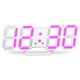 thumbnail image 3 of Marco blanco palabra rosa - reloj digital Ormromra LKX-1104-2, 3 of 8