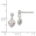thumbnail image 2 of White Sterling Silver Earring Drop & Dangle Pink Women'S 12 mm 7, 2 of 2