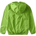thumbnail image 4 of Sentmoon Long Sleeve Sun Shirt Kids UPF 50+ Boys and Girl's Jackets Solid Color Hooded Neck Zipper Gym Tops for Girl Lightweight 2025 Summer for Beach Vacation Green 120, 4 of 4