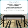 thumbnail image 5 of Now Furniture 60" Wooden Dining Table for 4, Rectangular Kitchen Table - Black, 5 of 6