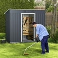 thumbnail image 2 of Costway 3.6' x 7.1' Outside Garden Storage Shed Tool House with Ground Foundation Frame, 2 of 10