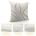 thumbnail image 4 of Leisuo Modern Abstract Throw Pillow Covers Brown Stripes White Decorative Pillow Cases 20\x20\, 4 of 5