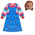 thumbnail image 1 of Disfraz de Halloween para niñas, ropa de muñeca fantasma, Cosplay de Chucky, vestido de princesa para fiesta de carnaval, conjunto de máscara, 1 of 5