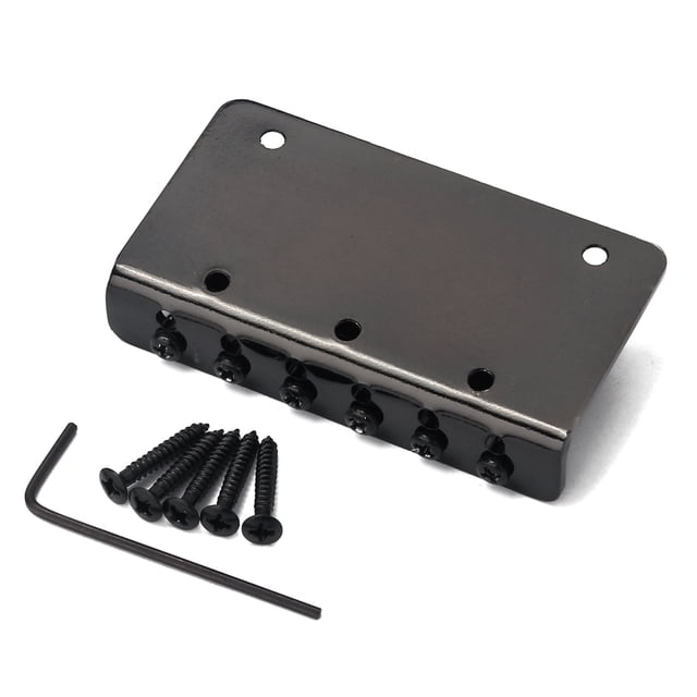 stanreset Electric Guitar Hardtail Bridge With Screws and Wench 6-Strings Replacement Part Stable Saddle Bridges Bass Children Beginners