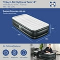 thumbnail image 3 of Sealy 94053E-BW Tritech 18 Inch Inflatable Mattress Twin Airbed w/ Pump, 3 of 13