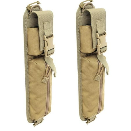 1 Pair Backpack Shoulder Strap Molle Accessory Pouch Multi-Purpose Holder Shoulder Strap Bag Hunting Tools Pouch (Backpack Not