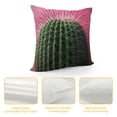 thumbnail image 4 of JRXY  Vintage Pink Color Green Cactus Tropical Summer Plants Pillow Case Cushion Cover Decorative(PL068TR) White, 4 of 5