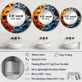 thumbnail image 4 of Designart "Fluid Movements Orange Blue Abstraction" Abstract Shapes Rund Mirror For Wall Decor - Large Orange Round Print Mirror - Round Modern Mirror 29" x 29" Inch - Wall Mounted Round Large Mirror, 4 of 5