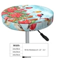 thumbnail image 4 of Kll Winter Birds On The Fence Round Bar Chair Cushion Cover 14 Inch,Bar Stool Protector With Elastic, Soft Washable, 4 of 7