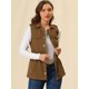 thumbnail image 3 of Chaleco Tipo Anorak Estilo Cargo Ligero Con Cordón Para Mujer Marrón S, 3 of 6