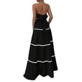 thumbnail image 4 of Women'S Crop Top Maxi Skirts Set 2 Piece Outfit Dress Black L, 4 of 5