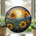 thumbnail image 2 of Stained Glass Window Hanging Sunflowers - Stained Glass Window Hanging Sunflowers, Festival Gift Ornament, Home Wall & Window Art, Brightens Any Space with Light, 2 of 6