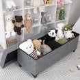 thumbnail image 5 of Fabric Storage Ottoman, Bench for Entryway and Bedroom, Gray, 5 of 10