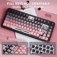 thumbnail image 6 of ATTACK SHARK M86 82 Keys Wireless Mechanical Keyboard, 75% Gasket Hot Swappable Custom Keyboard, Side Printed PBT Keycaps, RGB Backlit, Pre-lubed Switches, BT/2.4GHz/ Wired Mechanical Gaming Keyboard, 6 of 6