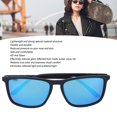 thumbnail image 4 of Retro Polarized Sunglasses, HD Lens Reduce   Protection Square Frame Outdoor Unisex Sunglasses Strong Structure Fashionable  For Hiking For Men, 4 of 8