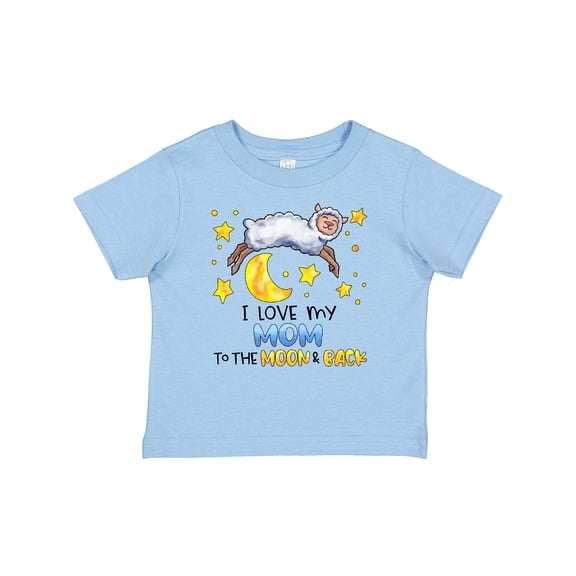 Inktastic I Love my Mom to the Moon and Back Cute Sheep Boys or Girls Baby T-Shirt