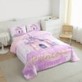 thumbnail image 3 of Feelyou Dreamy Castle Purple Bedding Comforter Set, Magic Princess Fairy Twin Comforter Sets, Teens Kids Girls Women Reversible Bedding Set, Microfiber Bedroom Decor, 2 Pieces, 3 of 8