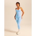 thumbnail image 4 of PISONIC Women 2 Piece Workout Sets V Neck Halter Tank Matching Twist Waist Leggings Yoga Pilates Outfits, 4 of 6