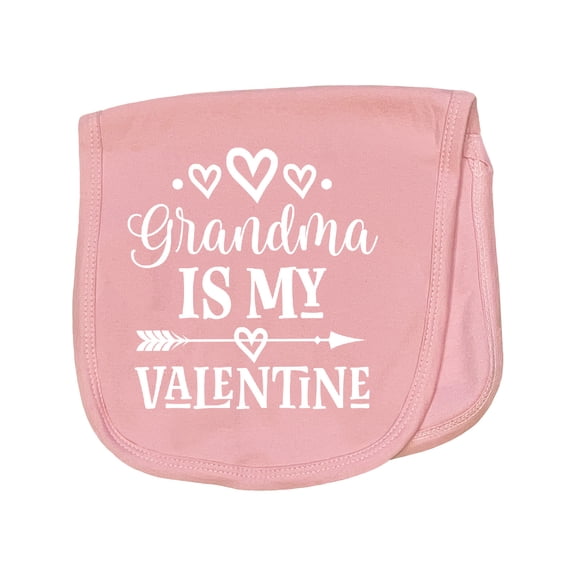 Inktastic Grandma is My Valentine Baby Burp Cloth