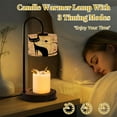 thumbnail image 2 of Candle Warmer Lamp with Timer, Mid Century Black Cat Retro Stars Abstract Cute Animal Non-slip Wireless Remote Control Wax Melts Warmer with 4 Bulbs for Home Office Dorm, Birthday Gifts for Women, 2 of 7