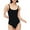 Black, variant on LELINTA Women's Bodysuits Sexy Ribbed Sleeveless Adjustable Spaghetti Strips Shapewear Tops Bodysuits,Plus Size Black/Coffee