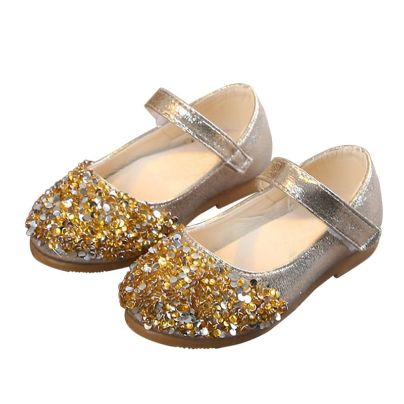 Eleanos Girls Flat Dress Party Shoe Children Toddler Kid Rhinestone