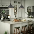 thumbnail image 4 of Golden Lighting Keating 3-light Pendant in Antique Black Iron, 4 of 6