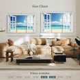 thumbnail image 4 of Elephant Stock Window To Remote Beach Wall Art - Horizontal Multi Panel Canvas - Living Room Wall Decor - Beach Multi Panel - Blue And White Decor - 50" x 32", 4 of 8