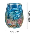 thumbnail image 3 of Sea Dolphin Stemless Wine Glass, 17oz Coastal Drinkware - Hand-Blown Glass Tumbler, Unique Sea Beach Themed Gift - Birthday & Housewarming Decor (1PC), 3 of 8