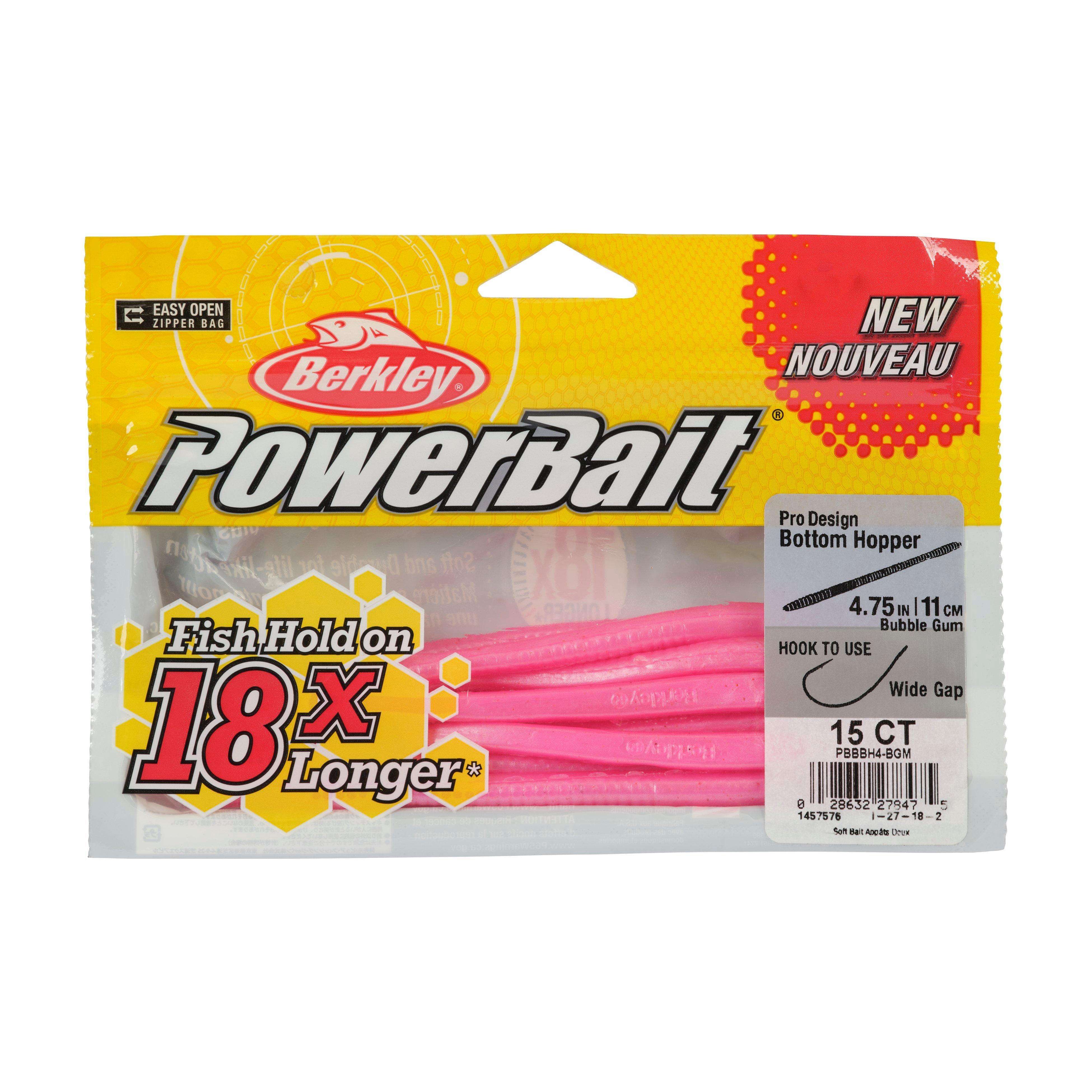 Berkley PowerBait® Bottom Hopper Fishing Bait, Bubblegum, 4 3/4in