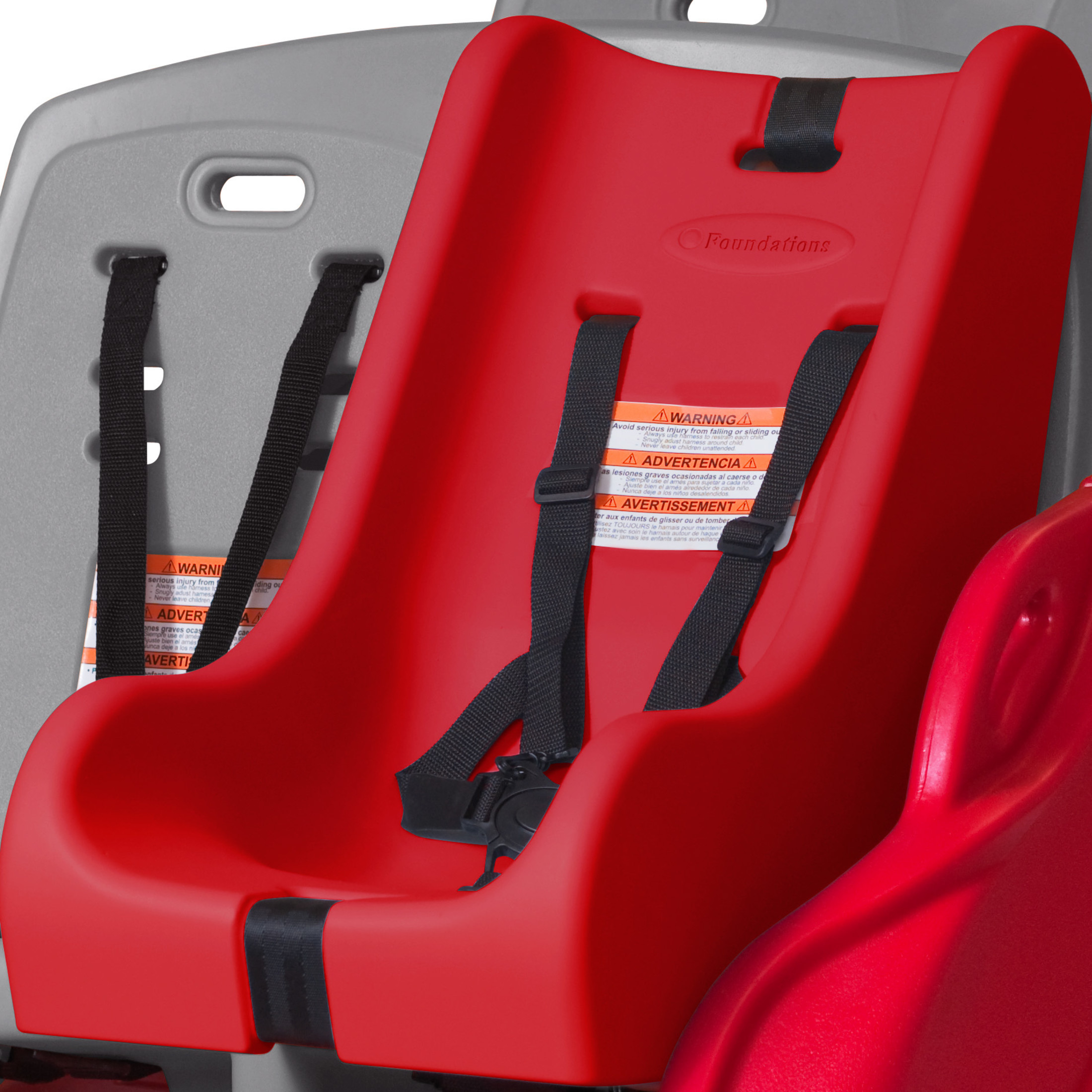 Foundations Gaggle Parade Infant Seat, 5-Point Safety Harness, Soft Contoured Insert, Red