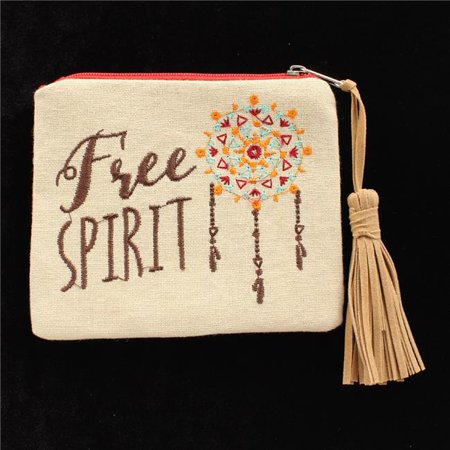 Spirit Tag - Blazin Roxx N770000208 Free Spirit Coin Purse, Tan - 4 x 5 in.