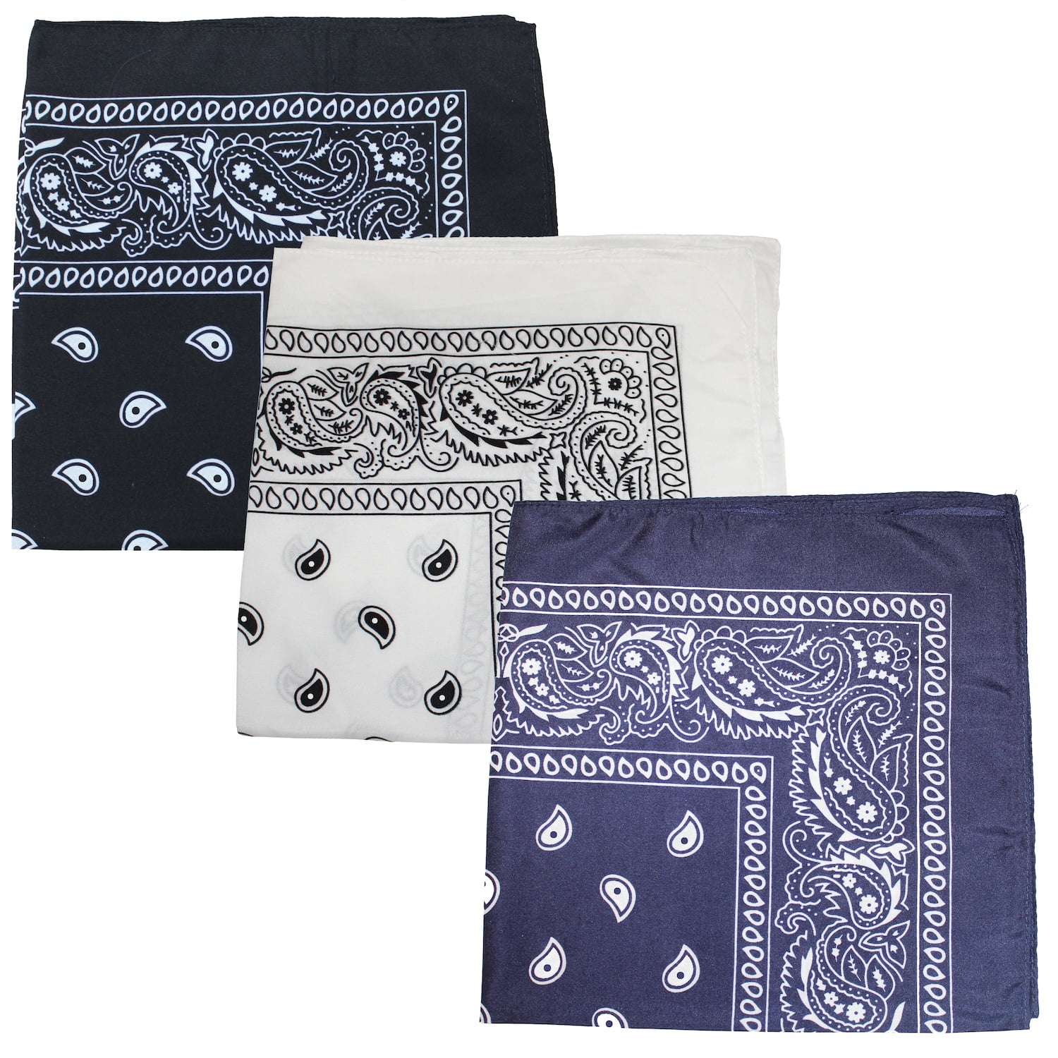 3 Pack Mechaly Dog Bandana Neck Scarf Paisley Cotton Bandanas - Any Pets (Mix