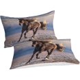 thumbnail image 2 of Horse Bedding Set Duvet Cover Sets D Comforter with Pillowcase Soft Microfiber Quilt Set with Zipper Closure, 2 of 5