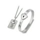 thumbnail image 2 of Minnieouse Pareja cerradura y llave collar de acero corazón joyería Kit ceremonia fiesta banquete romántico colgante joyería conjunto regalo Ropa, zapatos y accesorios Miscelánea Plata Minnieouse AP012152-02B, 2 of 6