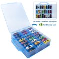 thumbnail image 3 of Estuche de almacenamiento KISLANE de doble cara, 48 compartimentos, azul, 3 of 7