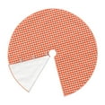 thumbnail image 3 of Bingfone Christmas Tree Skirt Mat Christmas Decoration Interior -Orange Gingham, 3 of 8