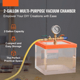 thumbnail image 2 of 2 Gallon Vacuum Chamber, Acrylic Degassing Chamber for Resin, Silicone & Gypsum - 24hr Airtight Seal, High-Pressure Resistant, w/ 59” Hose & Gauge, 2 of 4