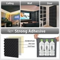 thumbnail image 6 of 24 Pack Sound Proof Foam Panels for Wall,Self Adhesive Acoustic Panels,12" X 12" X 1.2" Egg Crate Soundproof Wall Panels for Studio,Room Acoustic Treatment Foam,Sound Absorbing Foam Black, 6 of 15