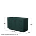 thumbnail image 3 of Wyndham Collection Miranda 54" Wood Single Bathroom Vanity in Matte Black/Green, 3 of 4