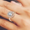 thumbnail image 4 of Fiudx Anillo de Compromiso con Diamantes Brillantes y Circonitas para Mujer, Ideal para Bodas y para Tu Pareja., 4 of 6