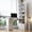 White, variant on Noble House Florin 55" L-Shaped Corner Desk with Hutch, Modern Wooden Table with Bookshelf & Drawer, Black