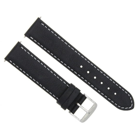 22MM LEATHER BAND STRAP SMOOTH BAND 22/22MM FOR TAG HEUER CARRERA WATCH BLACK WS