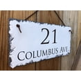 thumbnail image 2 of Beautifully Handcrafted and Customizable Slate Home Address Plaque (12"x6", 12"x8", 16"x10" or 18"x8”) Improve the curb appeal of your property with this bespoke house sign., 2 of 6