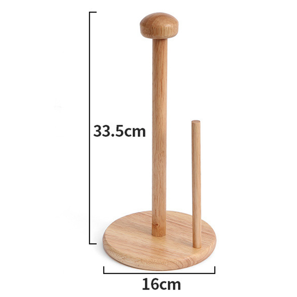 Paper Towel Holder Wooden Roll Paper Towel Holder Tissue Vertical Stand Napkins Rack for Kitchen