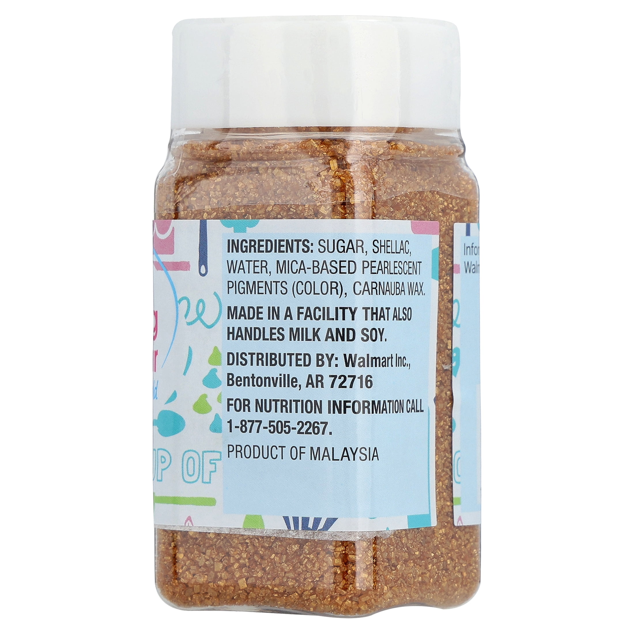 Great Value Sanding Sugar, Gold, 3.3 oz