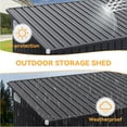 thumbnail image 3 of Aoxun 9.5'x7.5' Shed Outdoor Storage Shed with Triple Lockable Door Metal Storage Cabinet with Slopping Roof, 3 of 7
