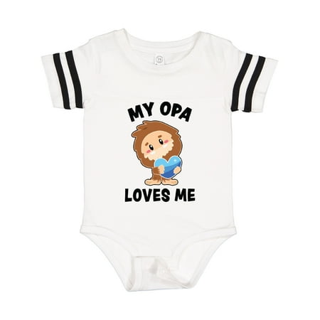 

Inktastic Cute Bigfoot My Opa Loves Me Gift Baby Boy Bodysuit