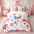thumbnail image 3 of Manfei Flying Butterflies Queen Bedding 7pcs,Spring Garden Bedding Comforter Set Queen,Reversible, 3 of 6