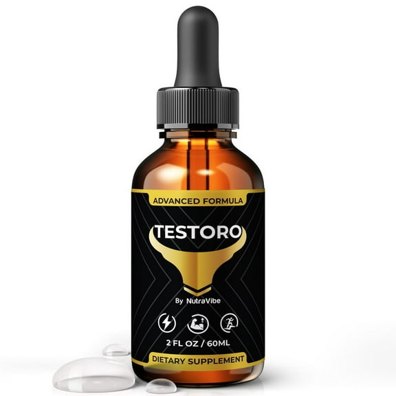 Testoro – Health Support with Natural Ingredients to Support Steady Energy, Stamina & Drive | Daily Formula in Easy-to-Take Drops, 30 Day Supply (30 Servings)